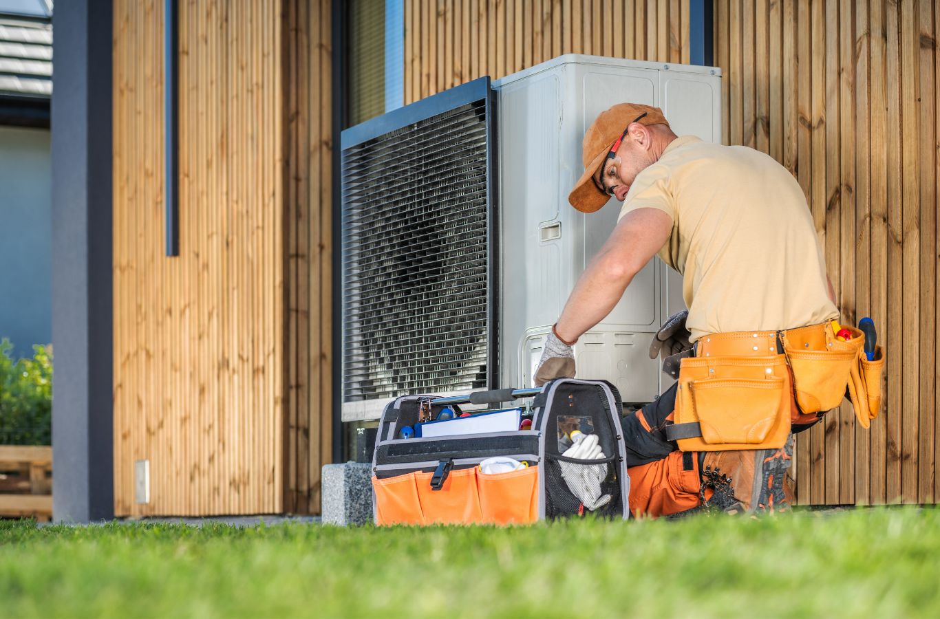 Right Guys Heating and Air technician performing heating services in Indian Land, SC, optimizing system efficiency and ensuring reliable local comfort solutions.